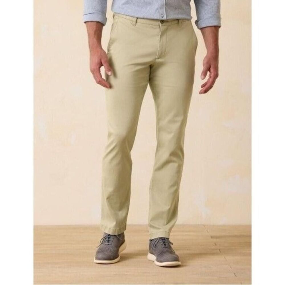Tommy-bahama Men's Tan and Cream Trousers